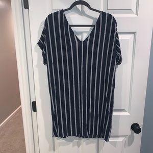 Madewell Striped Button Back Dress